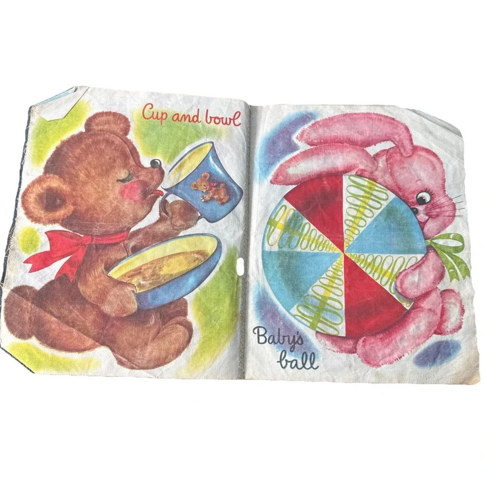 A Real Cloth Book - BABY - 1955 - Whitman publishing Company Scarce Cloth Book